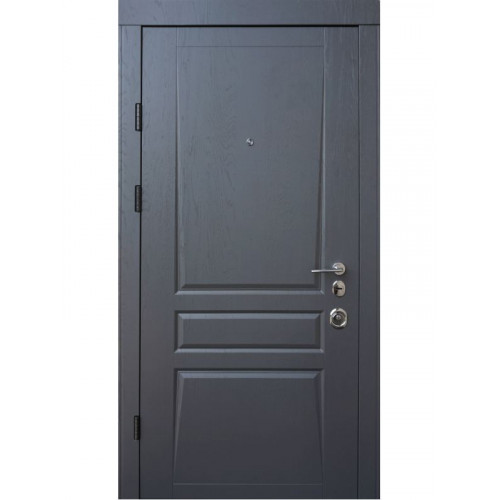Вхідні двері серія Олімп мод. 216 колір Дуб графіт/біла текстура 