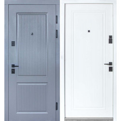 Вхідні двері Булат Термо Статус, модель 269/263. Колір: хром/білий матовий