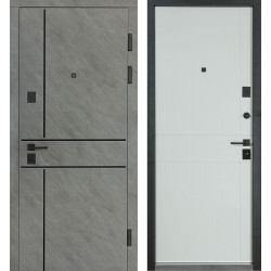 Вхідні двері серія Ультра (Квадро) МОДЕЛЬ 540/ 249 зріз каменю/Білий супермат 