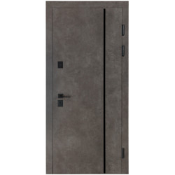 Вхідні двері квартира Термо Ультра (квадро) Securemme мод. 546 / 607 – дзеркало Роксі Антрацит Сірий / Біла шагрень 