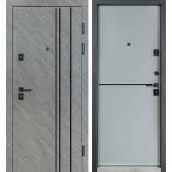 Вхідні двері Булат Fortezza, модель 563/556. Колір: зріз каменю/сірий шифер