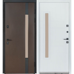 Вхідні двері вулиця Термо House 705 венге темний/ 431 білий атласний