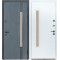 Вхідні двері вулиця Термо House 705 темний антрацит/431 вулична білий атласний
