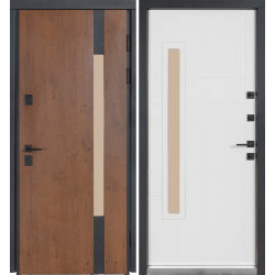 Вхідні двері вулиця Термо House 705/431. Колір: дуб бронза/вулична молочний