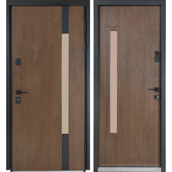 Вхідні двері вулиця Термо House 705 дуб бронза/вулична горіх натуральний