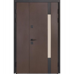 Вхідні двері вулиця Булат Термо Хаус, модель 705/431 – 1200 мм. Колір: венге темний/білий атласний