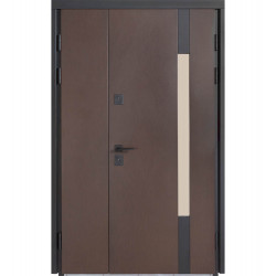 Вхідні двері вулиця Булат Термо Хаус, модель модель 705/431 – 1200 мм. Колір: венге темний/вулична венге темний