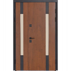 Вхідні двері вулиця Термо House 706/431 – 1200 мм. Колір: дуб бронза/вулична білий атласний