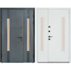Вхідні двері вулиця Термо House 706 темний нтрацит/431 білий атласний