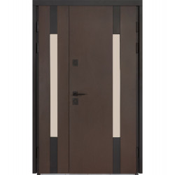 Вхідні двері вулиця Термо House 706/431 – 1200 мм. Колір: венге темний/вулична білий атласний