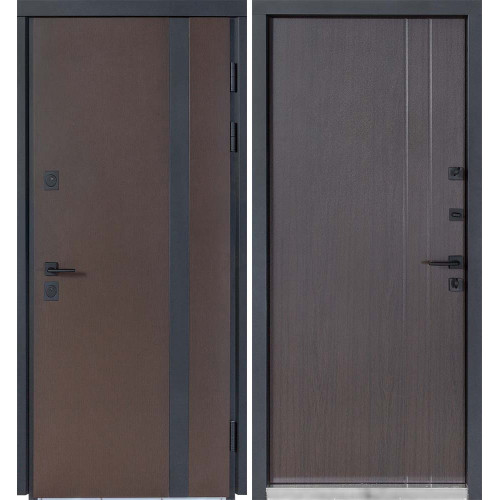 Вхідні двері вулиця Термо House 710 венге темний  /265 вулична венге темний