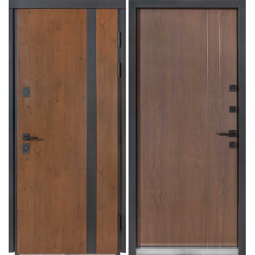 Вхідні двері вулиця Термо House 710 дуб бронза/ 265  вулична горіх натуральний