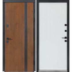 Вхідні двері вулиця Термо House 710/265. Колір: дуб бронза/вулична молочний