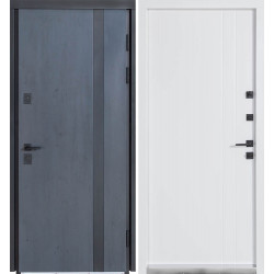 Вхідні двері вулиця Термо House 710 темний антрацит/265 білий атласний