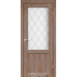 Міжкімнатні двері "DARUMI" GALANT G01 скло/02глухе 