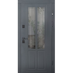 Вхідні двері зі склом модель Country NeoGlass комплектація COTTAGE ABWEHR (552)