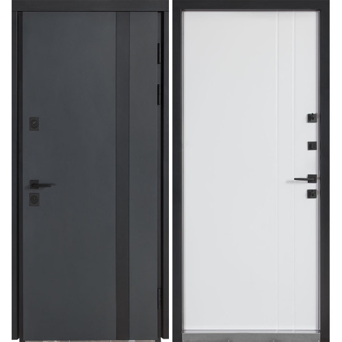 Булат Котедж, модель 710/265. Колір: Metalic anthracite/Вулична Білий атласний